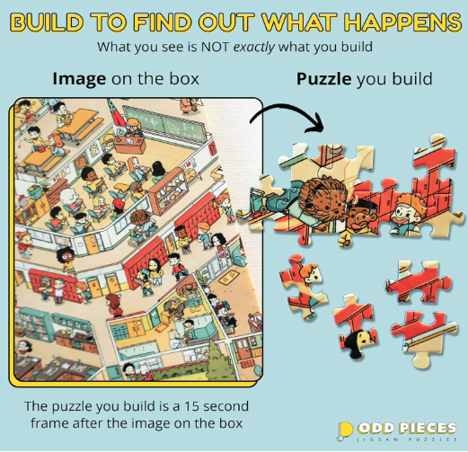 Odd Pieces Mystery Jigsaw Puzzles - Snack Attack